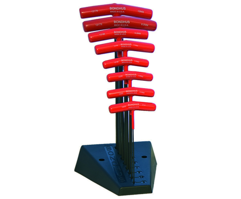 Набор Т-образых штифтовых ключей HEX Bondhus 13189 со сферической головкой 8 предметов