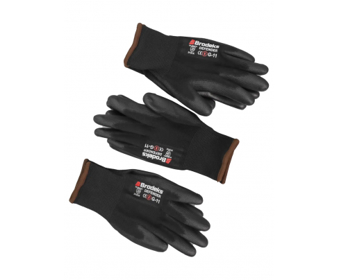 Рабочие перчатки с полиуретановым покрытием Brodeks Defender G-11 3 пары (8)
