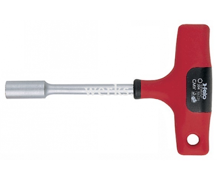 Отвертка-торцовый ключ Т-образная HEX Nut Felo М6,0 x 125 30406480 для винтов с наружным шестигранником