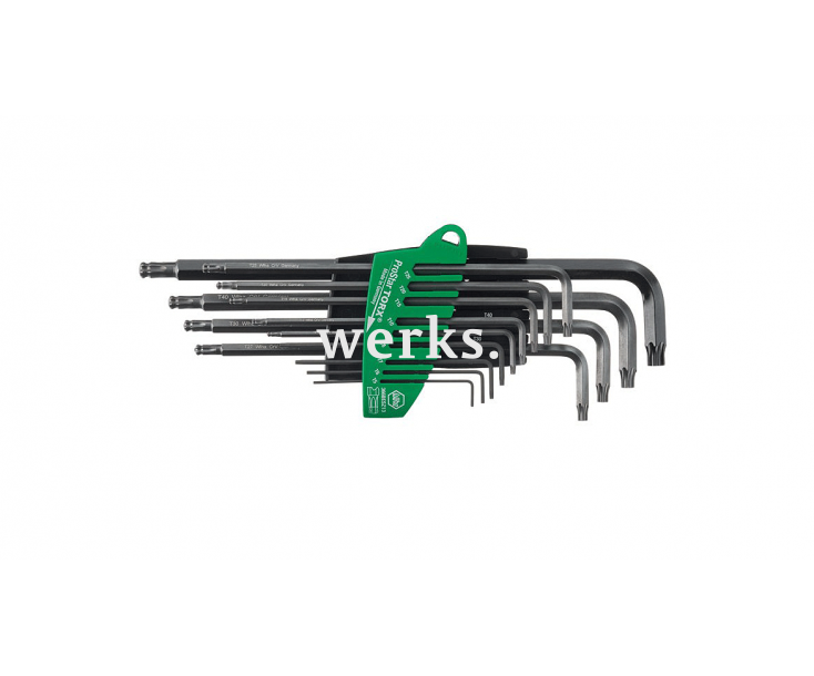 Набор штифтовых ключей TORX Wiha ProStar SB 366BE SZ13 33752 со сферической головкой, 13 пр. в блистере