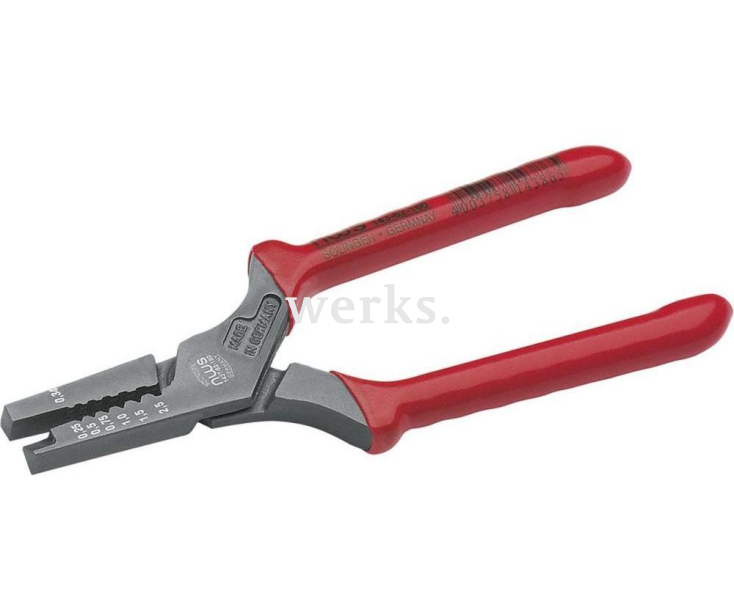 Клещи для обжима наконечников 0,25-2,5 мм²  NWS 143-62-160 с обливными рукоятками