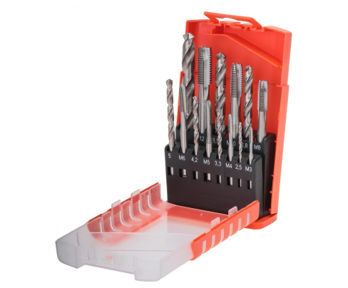 Набор машинных метчиков M3-M12 HSSE DIN371/376 14пр Bucovice Tools 104003