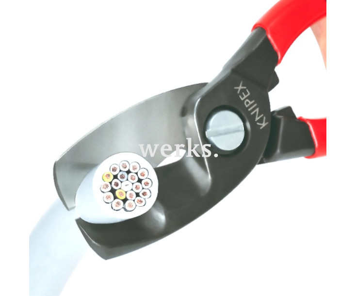 Ножницы для резки кабелей с двойными режущими кромками Knipex KN-9512200SB в блистере