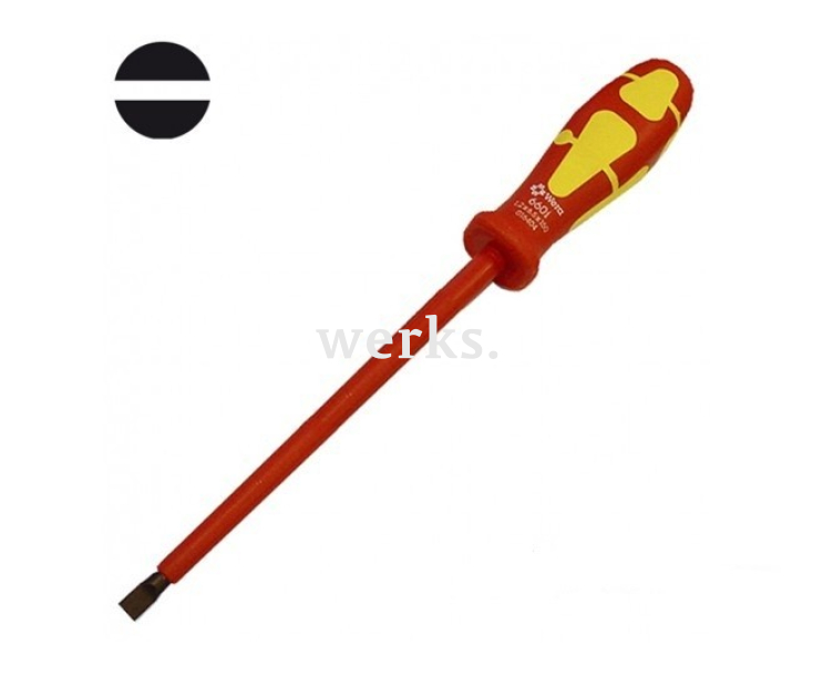 Отвертка Wera Kraftform Classic VDE 660 i WE-016404 1.2 x 6.5 x 150 шлицевая изолированная