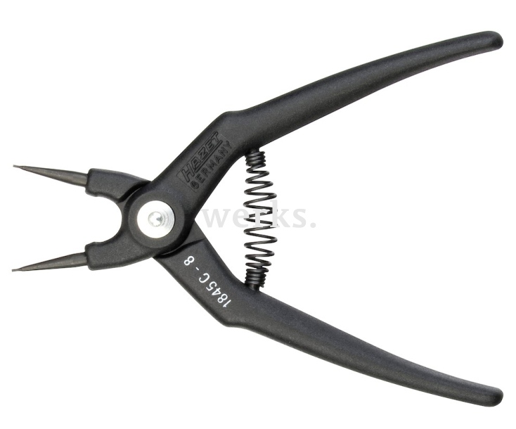 Щипцы для внутренних стопорных колец в отверстиях форма C 140 мм Hazet 1845C-8