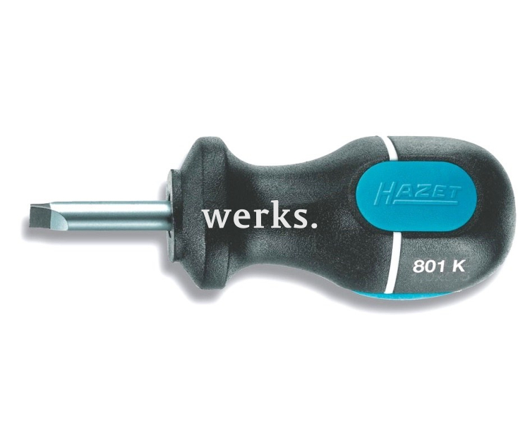 Отвертка шлицевая короткая 3.5Х0.6х25 ULTRA Hazet 801K-35