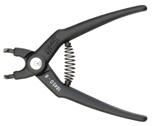 Щипцы для внутренних стопорных колец в отверстиях форма D 133 мм Hazet 1845D-8 изогнутые на 90°