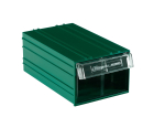 Пластиковый короб Стелла-техник С-2-зеленый-прозрачный , 140х250х100мм