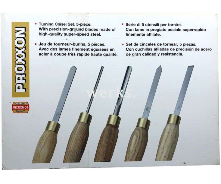 Набор резцов по дереву 5 штук Proxxon 27023