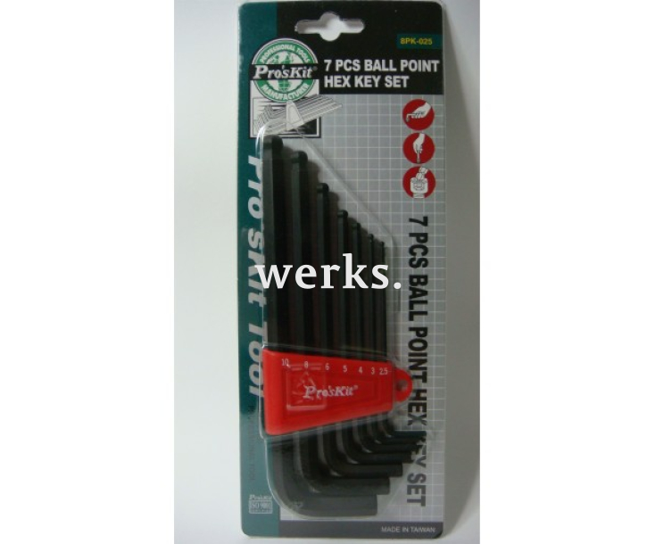 Набор штифтовых ключей HEX ProsKit 8PK-025