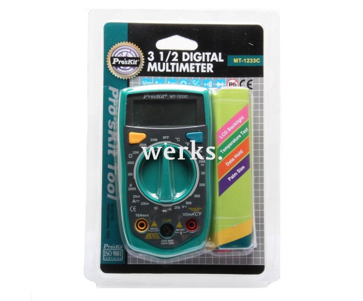 Мультиметр цифровой ProsKit MT-1233C