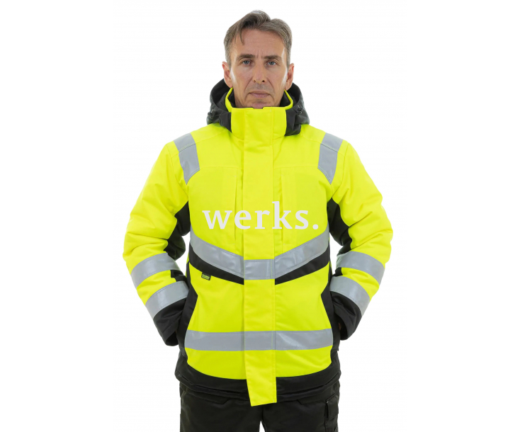 Зимняя сигнальная куртка Brodeks KW216 желтый/черный (XL)