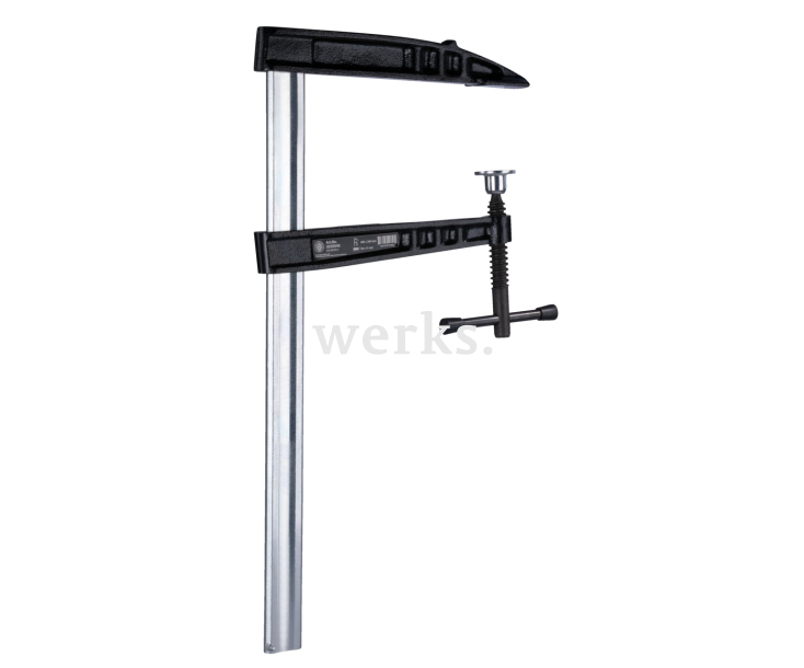 Струбцины из ковкого чугуна, с большим вылетом, со стальной Т-образной рукояткой KUKKO 507K080