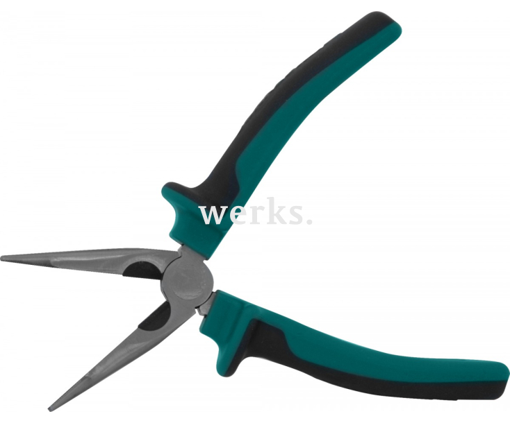 Длинногубцы изогнутые 45° с двухкомпонентными рукоятками 160 мм Jonnesway P1216