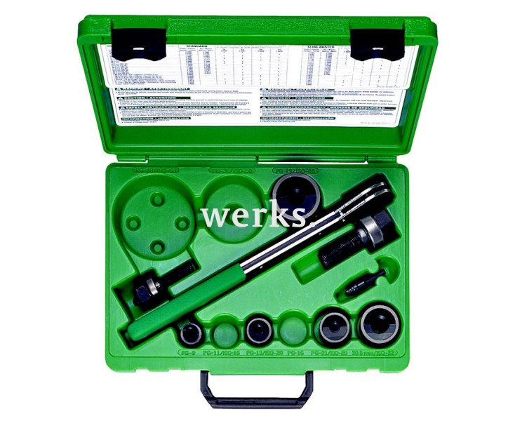 Набор Slug Buster из 5 круглых перфоформ с ключом-трещоткой Klauke KLK50366920