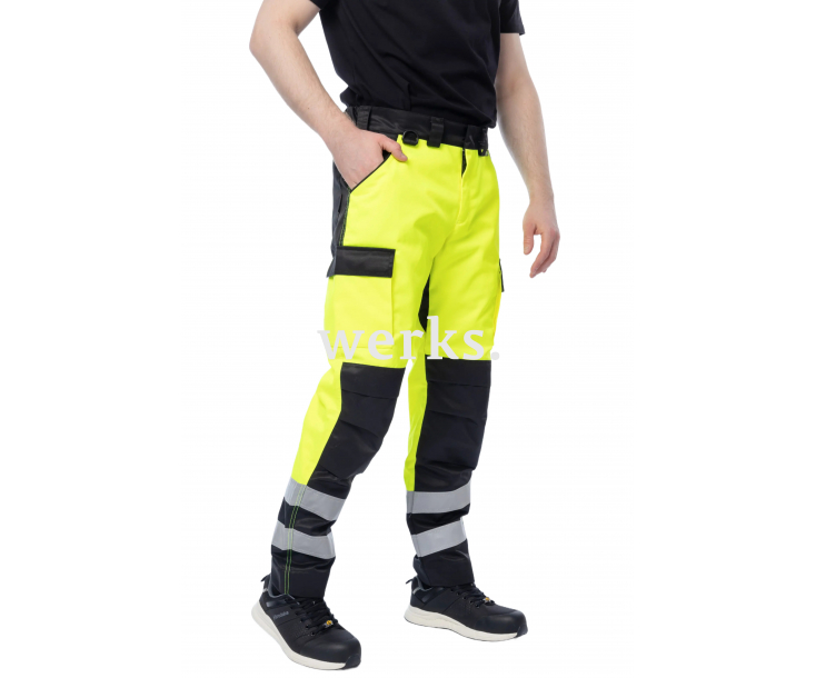 Сигнальные брюки Brodeks KS313 желтый/черный (46)