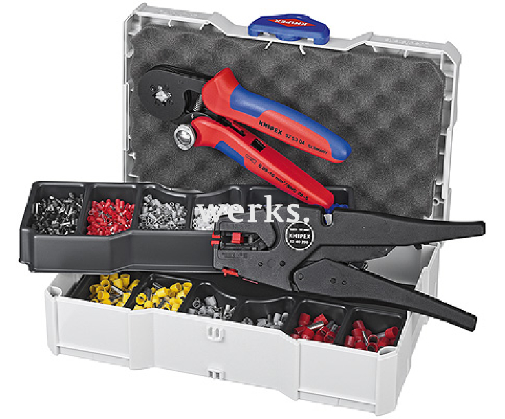 Набор кабельных наконечников для опрессовки контактных гильз Knipex KN-979010