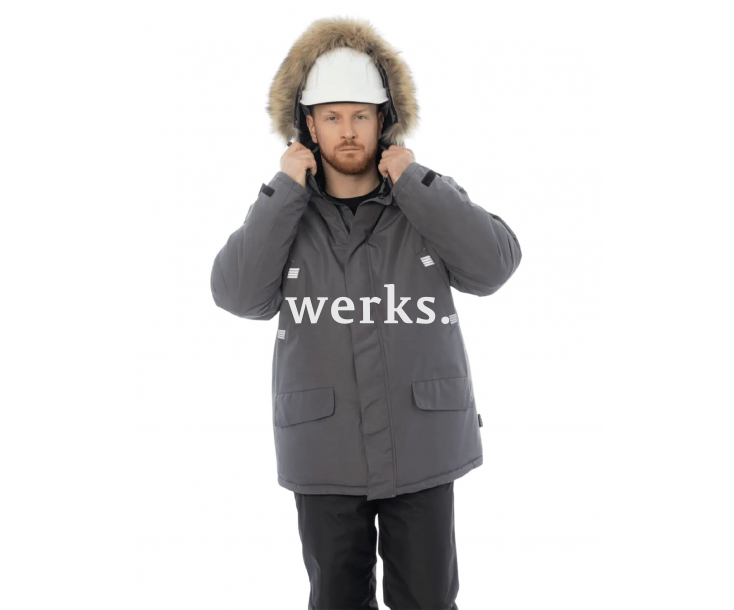 Зимняя куртка-парка Brodeks KW 204 серый с опушкой (XL)