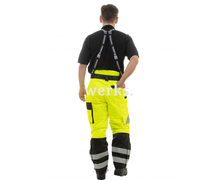 Зимние сигнальные брюки Brodeks KW308 желтый/черный (56)
