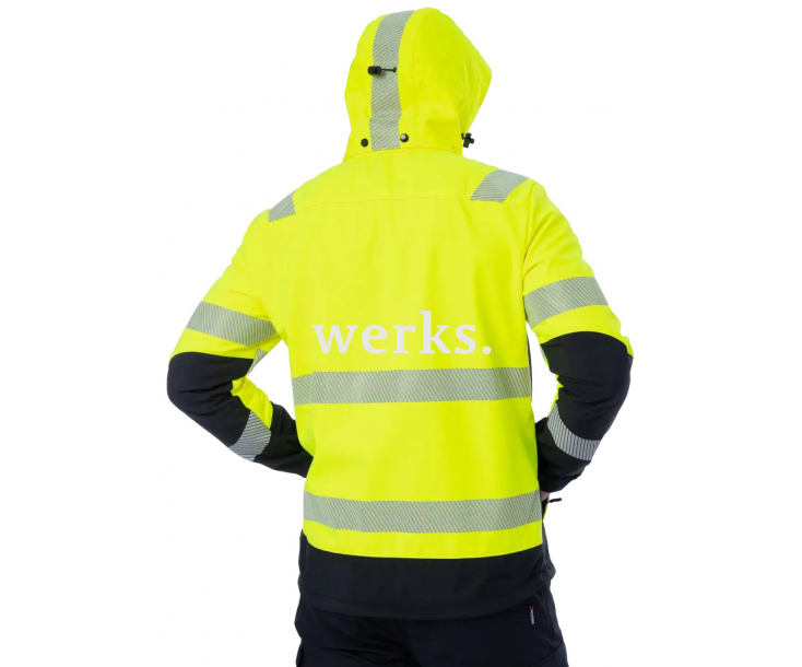 Сигнальная куртка софтшелл Brodeks KS227 желтый/черный (L)