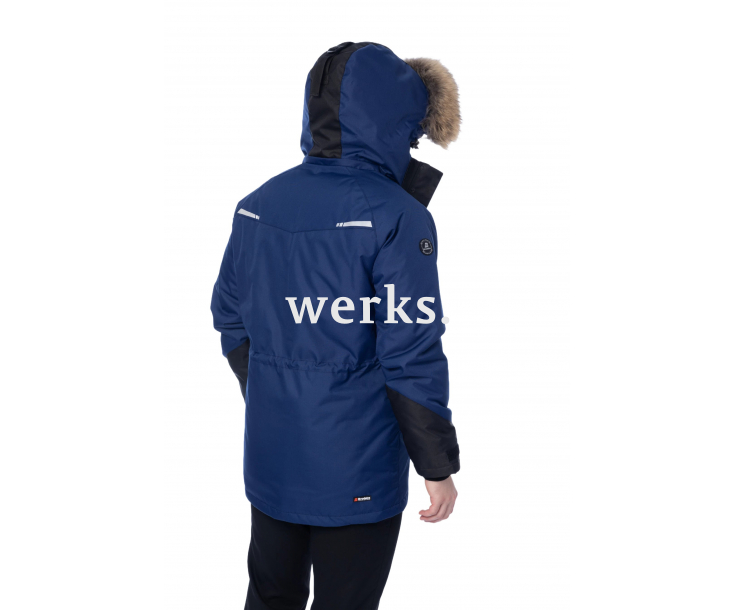 Зимняя куртка-парка Brodeks KW 215 синий с опушкой (XXXL)