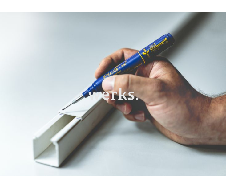 Маркер строительный Pica - Ink синий 150/41 для глубоких отверстий