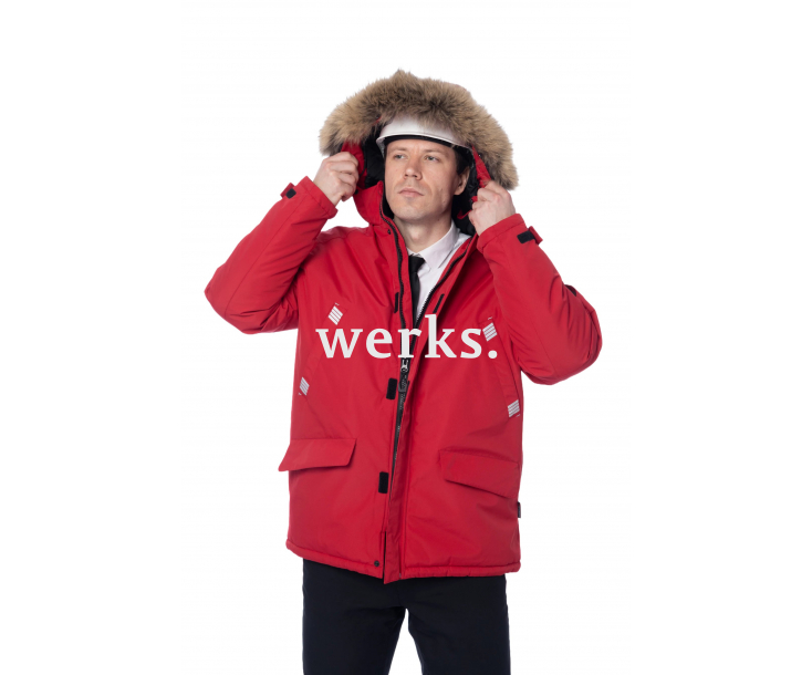 Зимняя куртка-парка Brodeks KW 204 красный с опушкой (XXL)