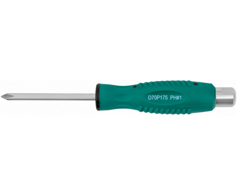 Отвертка крестовая Phillips PH1 x 75 ударная с шестигранным жалом Jonnesway D70P175