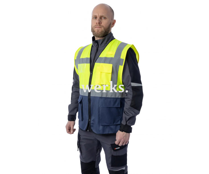 Сигнальный жилет Brodeks KM123 желтый (XXXL)