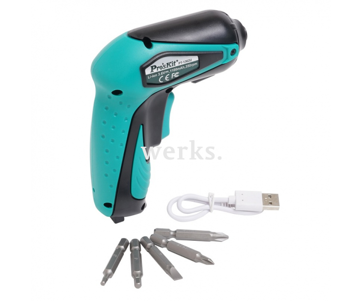 Электроотвертка беспроводная аккумуляторная  ProsKit PT-1362U