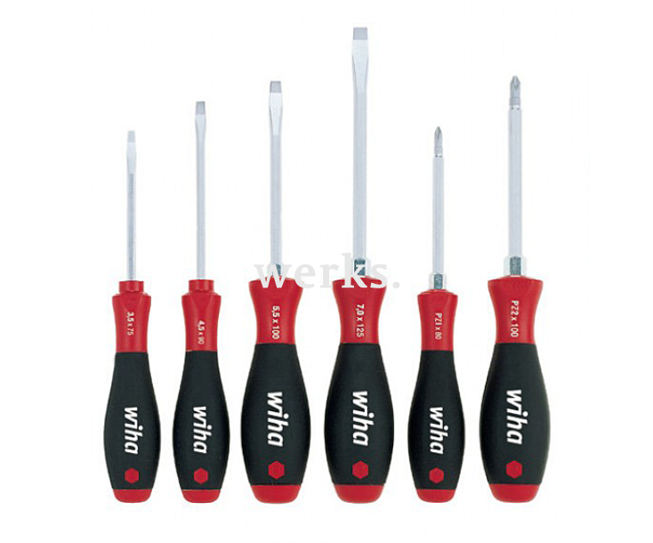 Набор отверток Wiha SoftFinish 308 ZK6 21249 шлиц Pozidriv шестигранное жало