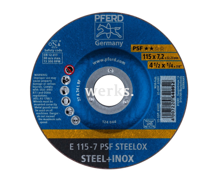 Круг шлифовальный Pferd E 115 - 7 PSF STEELOX