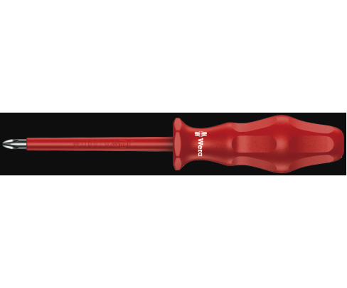 Отвертка Wera Kraftform Classic Pozidriv 1765 i PZ VDE WE-031260 PZ 1 х 80 крестовая изолированная