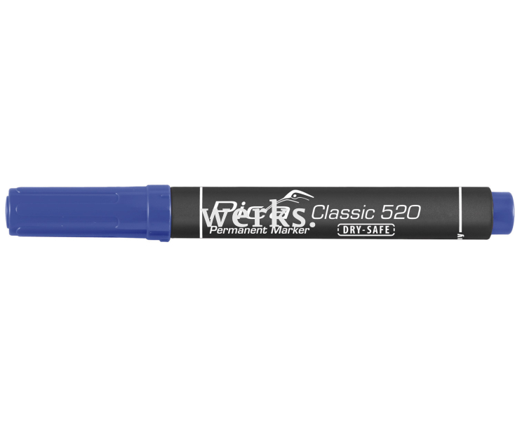 Маркер перманентный синий Dry-Safe Pica 520/41