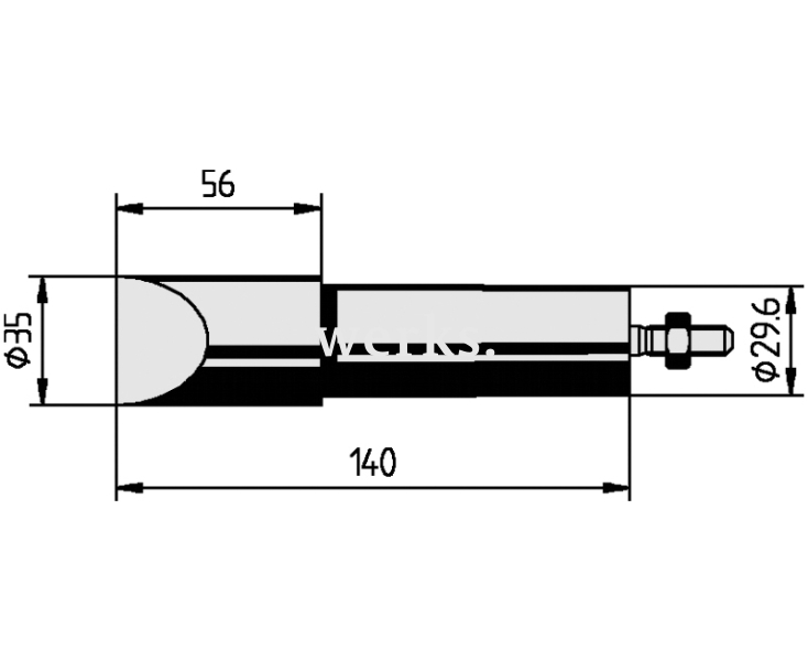 Жало прямое для паяльника Ersa 552MD