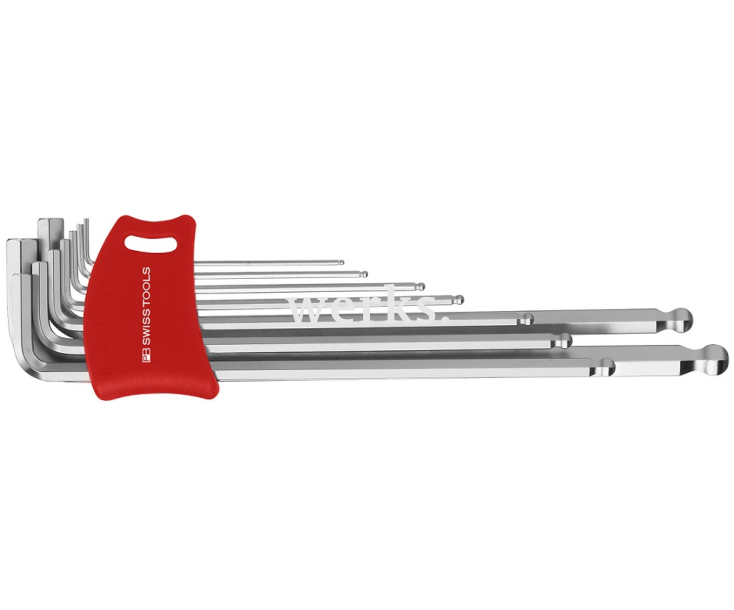 Набор длинных штифтовых ключей HEX PB Swiss Tools PB 212.LDH-10 со сферической головкой 9 шт.