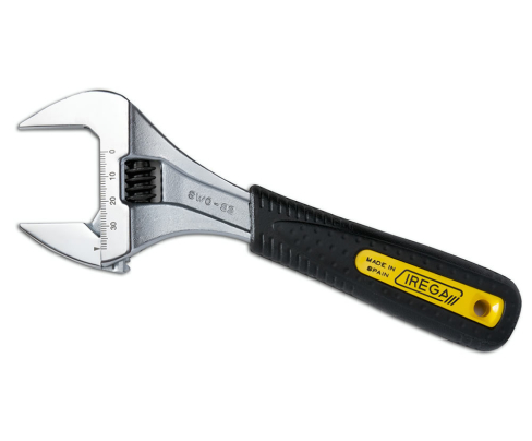 Ключ гаечный разводной хромированный с широким раскрытием губок и со шкалой 34 мм ERGOTOP Irega ERGO-SWO-92XS/CBE-6