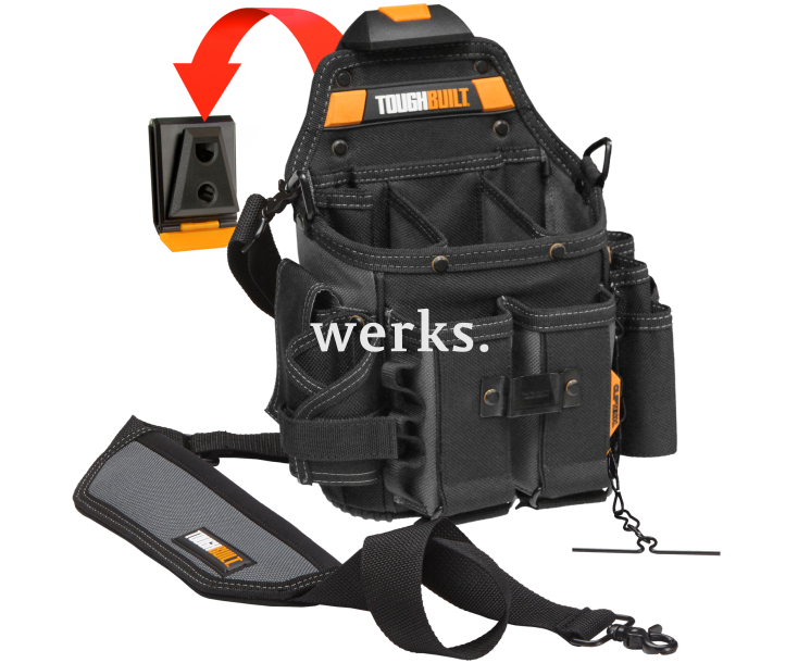 Сумка электрика поясная с плечевым ремнем TOUGHBUILT TB-CT-114