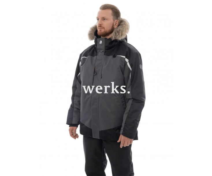 Зимняя рабочая куртка Brodeks KW 231 серый/черный с опушкой (L)