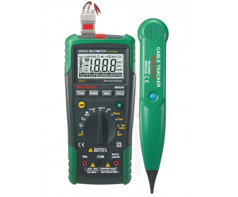 Мультиметр цифровой + кабельный тестер Mastech MS8236