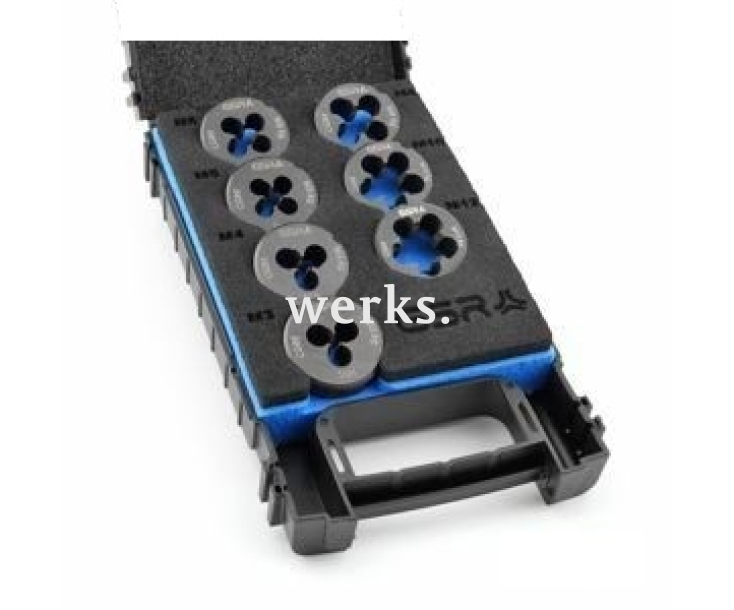 Набор плашек 25x9 M3-M12 HSSE-VAP Silver 7предметов GSR B09121010