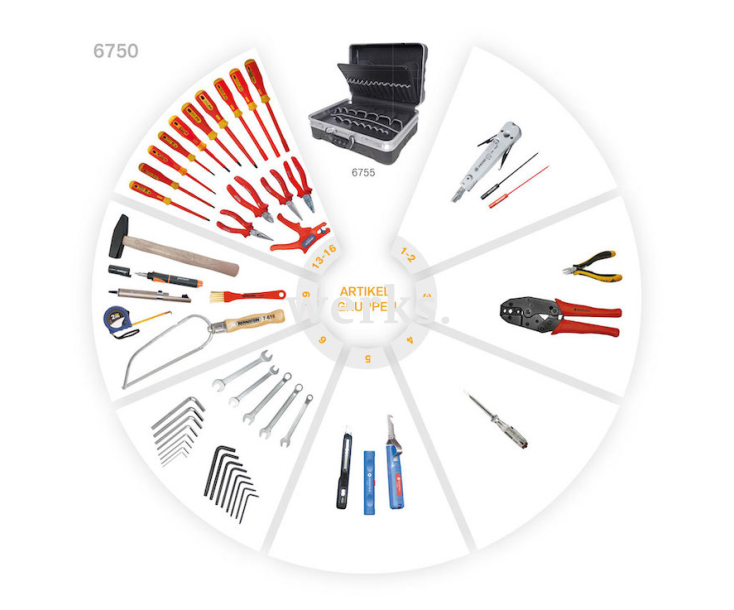 Набор инструментов SECURITY 54 шт. Bernstein BS-6750