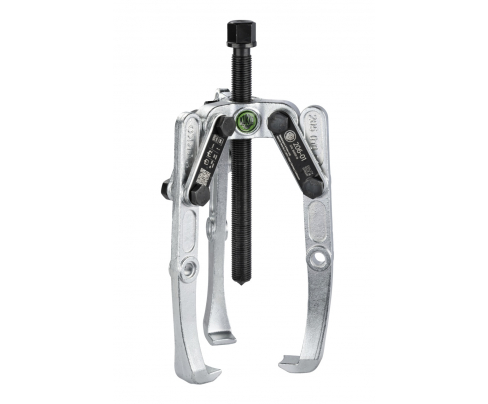 Универсальный трёхзахватный съёмник с шарнирными захватами, регулировкой глубины фиксации и длинным гидравлическим шпинделем KUKKO 206-01