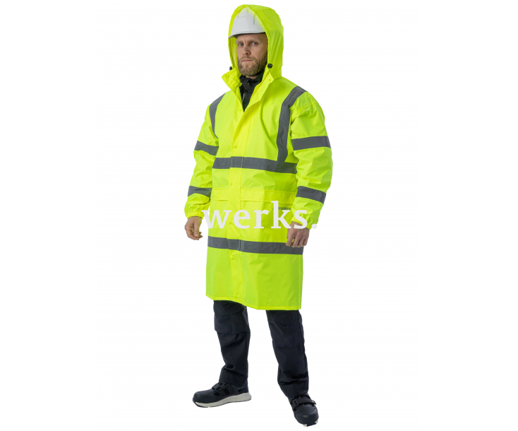 Сигнальный плащ-дождевик Brodeks KS252 желтый (XXL)