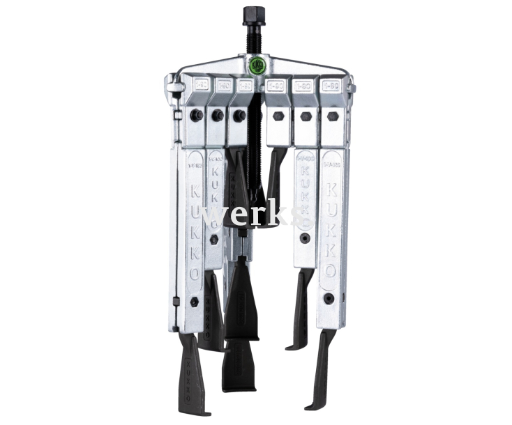 Универсальный трёхзахватный съёмник с узкими захватами, в наборе KUKKO 30-10-SP