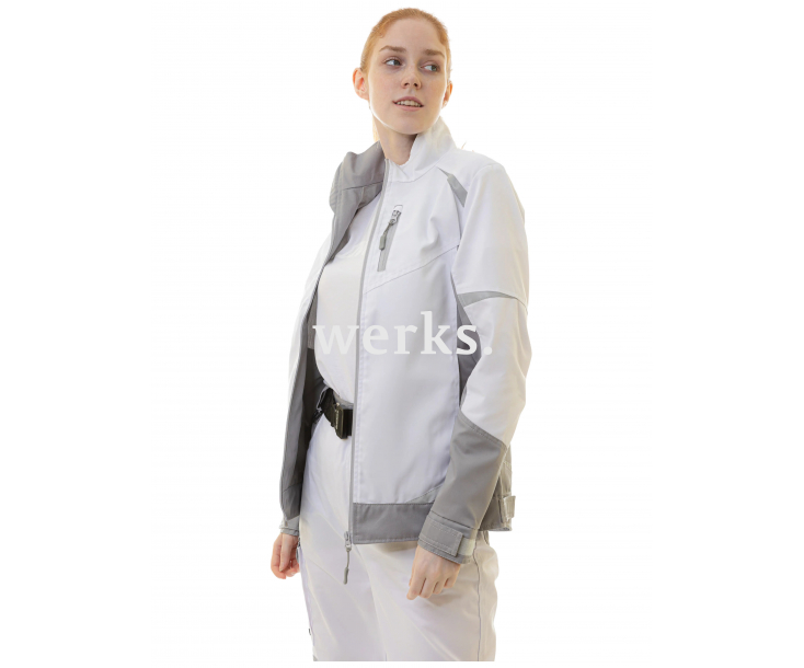 Женская рабочая куртка Brodeks KS228 белый/серый (XXL)