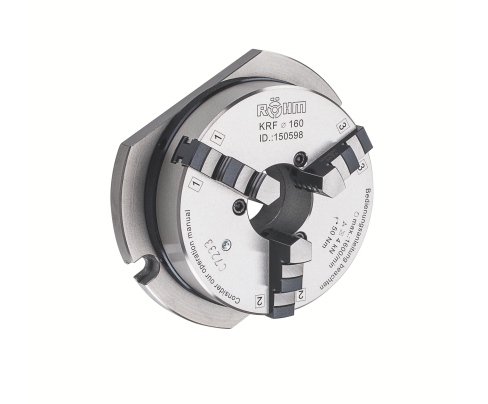 Патрон рычажный спиральный KRF, размер 110, 3 кулачка, основание, чугунный корпус Röhm 150596