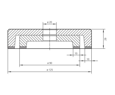 Двухсторонний шлифовальный круг Ø 90 мм для чистой поверхности Botek 125000217