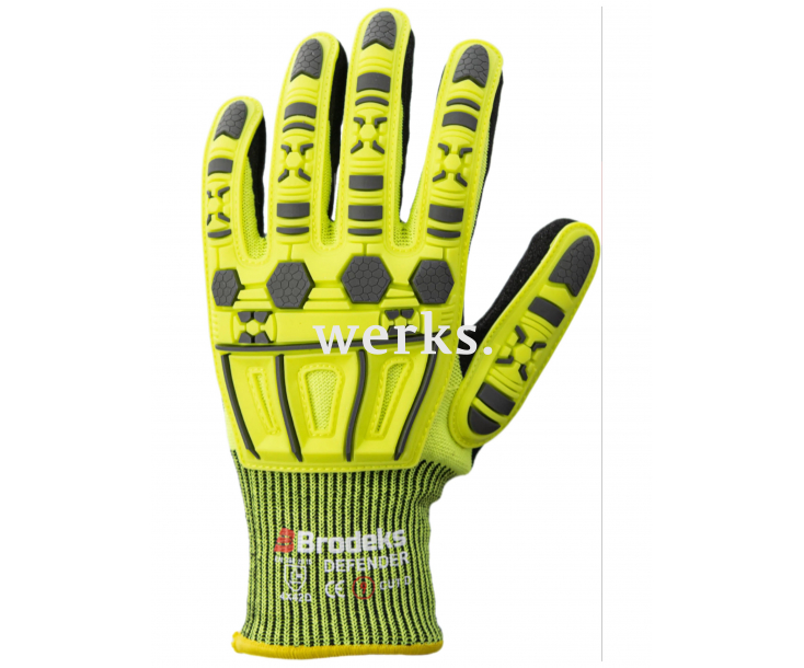 Перчатки рабочие Brodeks GC-22i серый/черный/желтый (10)