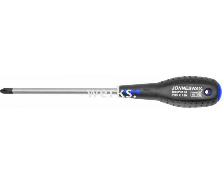 Отвертка крестовая Phillips PH3 x 150 Jonnesway FULL STAR D04P3150